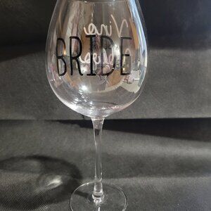 OVERSIZED BRIDE "VINO BEFORE VOWS" WINE GLASS